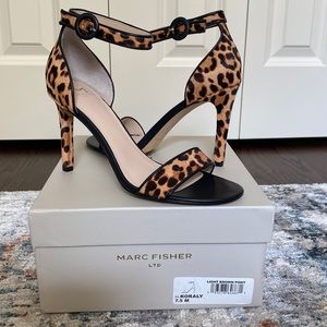 Marc Fisher Koraly animal print high heel sandal 7.5 NWT